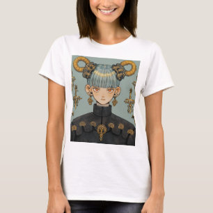 Ornate Steampunk Fantasy Anime Girl T Shirt