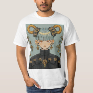 Ornate Steampunk Fantasy Anime Girl T Shirt