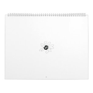 Ornate, stilized Blomdesign med detaljerad petal Kalender