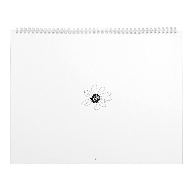Ornate, stilized Blomdesign med detaljerad petal Kalender (Omslag)