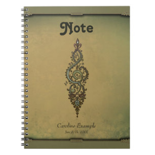 Ornate Treble Clef Anteckningsbok