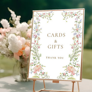 Ornate Victorian Grace Blommigt Cards and Gifts Si Poster