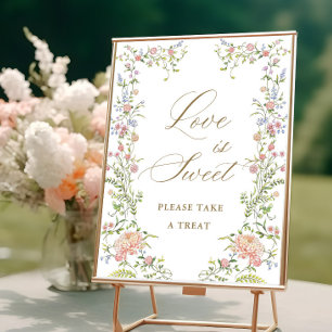 Ornate Victorian Grace Blommigt Kärlek är Sweet Si Poster