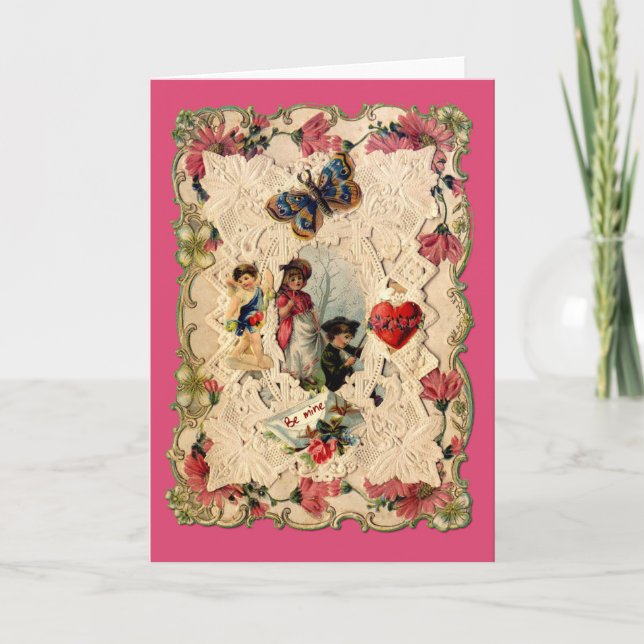Ornate Victorian Valentine Card Helgkort (Framsida)