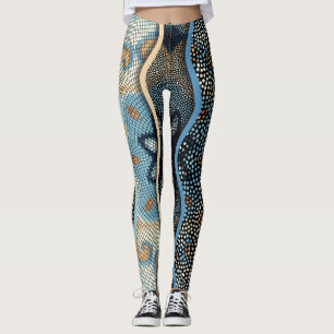 Ornate Vinkarare: Mosaic Tile Struktur. Leggings