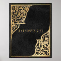 Ornate Vintage Black och Guld