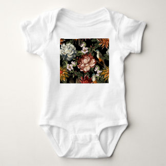 Ornate Vintage Peonies, Ro, Birds. T Shirt
