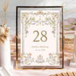 Ornate Vintage Ram Bohemian Flowers Bröllop Bordsnummer<br><div class="desc">Om du vill göra ytterligare anpassningar klickar du på "Anpassa den här mallen" och sedan på "Redigera med Design Verktyg". Snyggten kan redigeras enkelt för att använda bröllop-mallar,  fler objekt finns i butiken (inbjudningar,  osa,  tackkort,  papper och dekoration). Kontakta mig om du behöver hjälp eller matchande artiklar.</div>