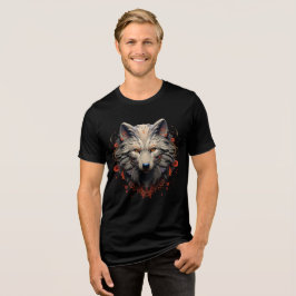 Ornate Wolf Face – Floral Fantasy Design T Shirt
