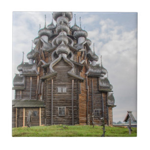 Ornate wooden Church, Ryssland Kakelplatta