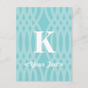 Ornate Woven Monogram - Brev K Vykort