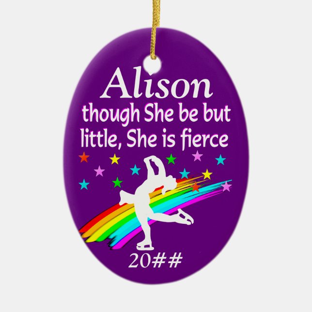 ORNATION FÖR LITEN MEN BRA SKATER-ANPASSNINGSBAR JULGRANSPRYDNAD KERAMIK (Framsidan)