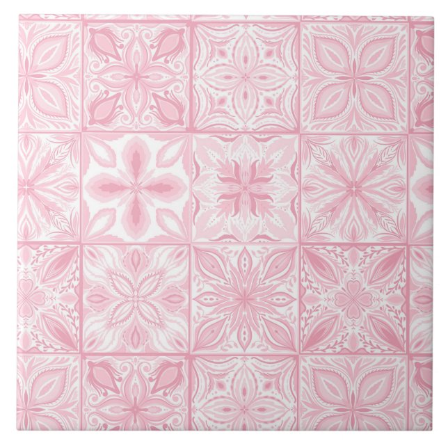 Ornatplattor i rosa kakelplatta (Framsidan)