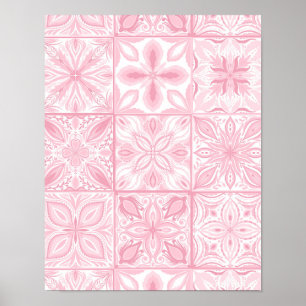 Ornatplattor i rosa poster