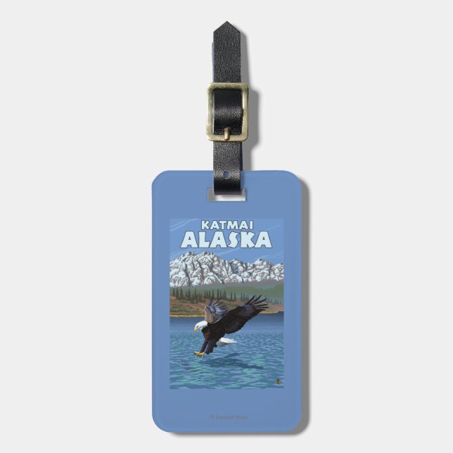 Örndykning - Katmai, Alaska Bagagebricka (Vertikal Framsida)
