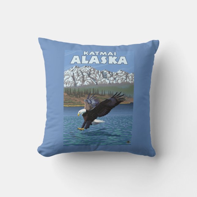 Örndykning - Katmai, Alaska Kudde (Framsida)