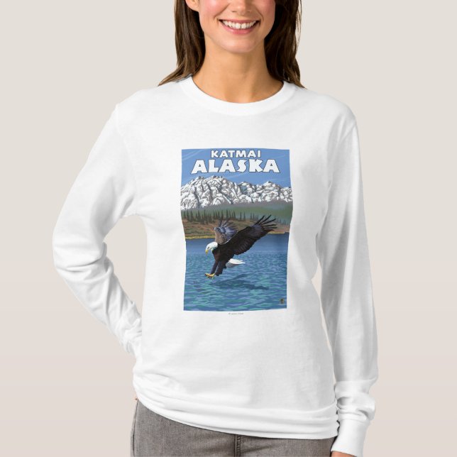 Örndykning - Katmai, Alaska T-shirt (Framsida)