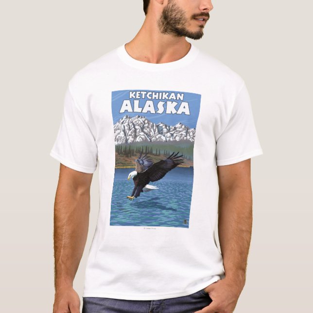 Örndykning - Ketchikan, Alaska Tee (Framsida)
