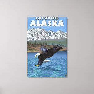 Örndykning - Latouche, Alaska Canvastryck