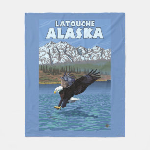 Örndykning - Latouche, Alaska Fleecefilt