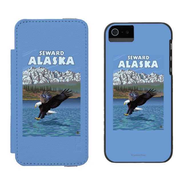 Örndykning - Seward, Alaska Incipio iPhone Wallet Skal (Sida vid Sida)