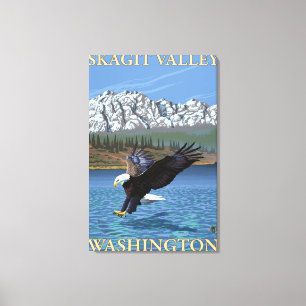 Örndykning - Skagit dal, Washington Canvastryck