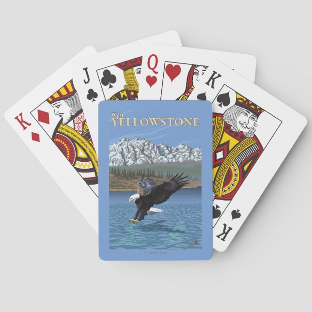 Örndykning - västra Yellowstone, MT Casinokort (Baksidan)