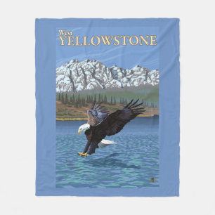 Örndykning - västra Yellowstone, MT Fleecefilt