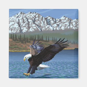 Örndykning - Yellowstone nationalpark Magnet