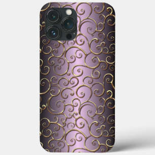 Orné Antique Baroque Faux Guld Swirl Art Mönster