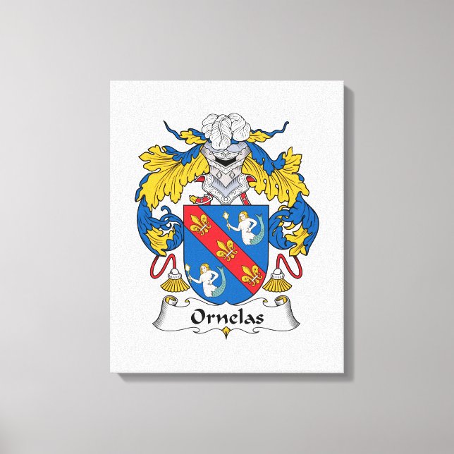 Ornelas Family Crest Canvastryck (Framsida)