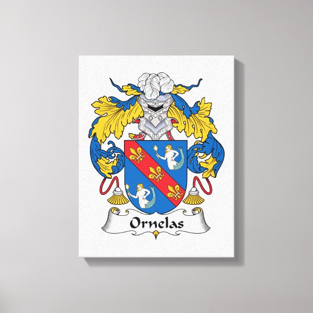 Ornelas Family Crest Canvastryck (Framsida)