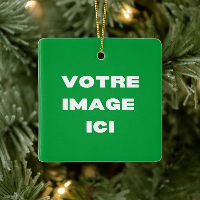 Ornement carré - Votre image ici - personnalisée Julgransprydnad Keramik (Träd)