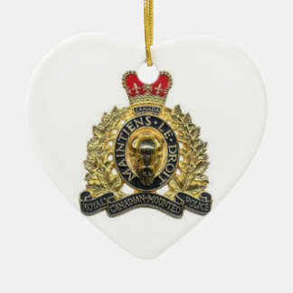 Ornement coeur heart rcmp julgransprydnad keramik