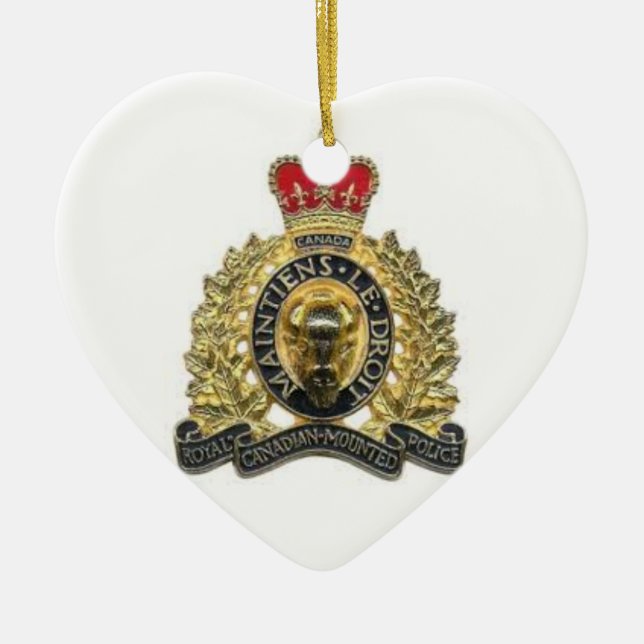 Ornement coeur heart rcmp julgransprydnad keramik (Framsidan)