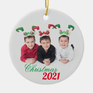 Ornement rond en céramique L'Ornement de Noël Julgransprydnad Keramik