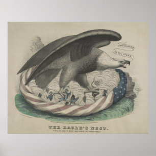 Örnen bygga bo det fackligt [1861] poster