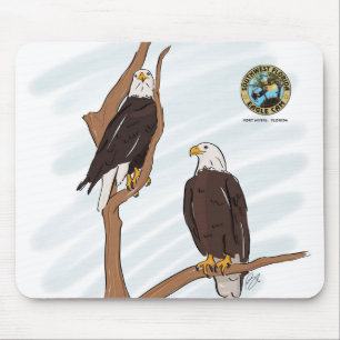 Örnen kopplar ihop konstverk Mousepad Musmatta
