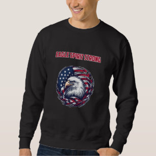 Örnens Ande Stark Amerikansk Patriotdesign Lång Ärmad Tröja