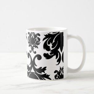 ornera formell svartvit dämpare kaffemugg