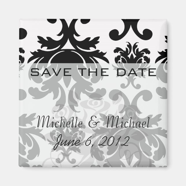 ornera formell svartvit dämpare magnet (Framsidan)