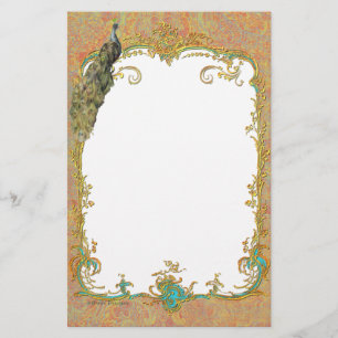 Ornera Peacock i Paisley Art Design Brevpapper