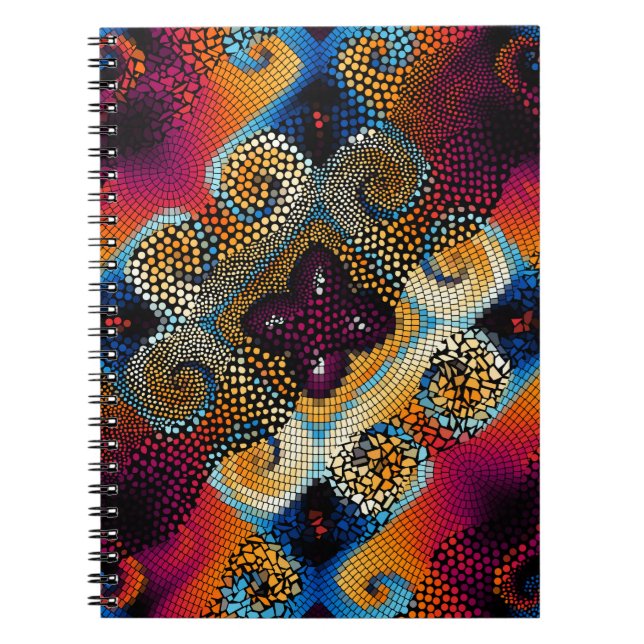 Ornera sömlös bakgrund i struktur. Diagonal vågar Anteckningsbok (Framsidan)