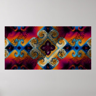 Ornera sömlös bakgrund i struktur. Diagonal vågar Poster