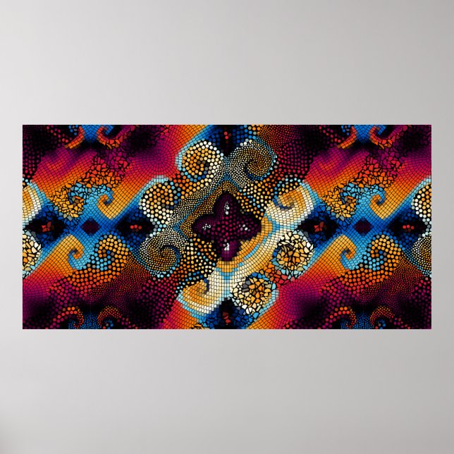 Ornera sömlös bakgrund i struktur. Diagonal vågar Poster (Framsidan)