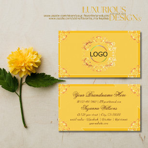Ornera Tangerine-Orange med Logotyp Chic-inspirati Visitkort