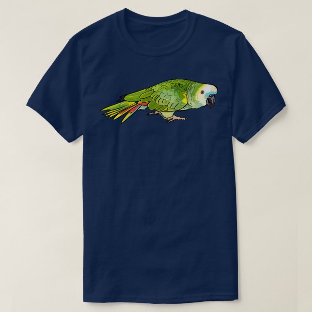 Ornery Blue FronFronted Amazon Parrot T Shirt (Design framsida)