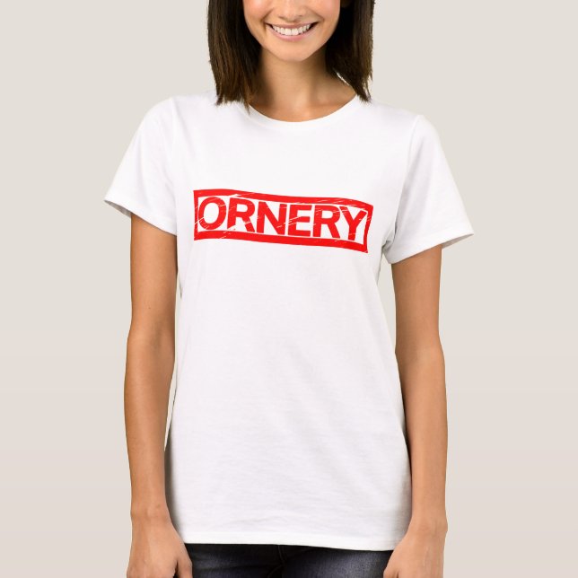 Ornery Frimärke T Shirt (Framsida)