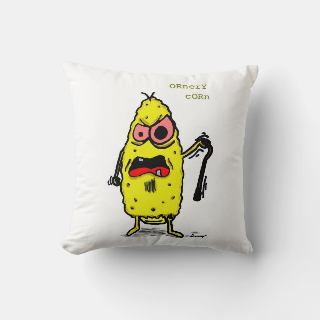 Ornery Maj Pillow - Grönt Kudde (Framsida)