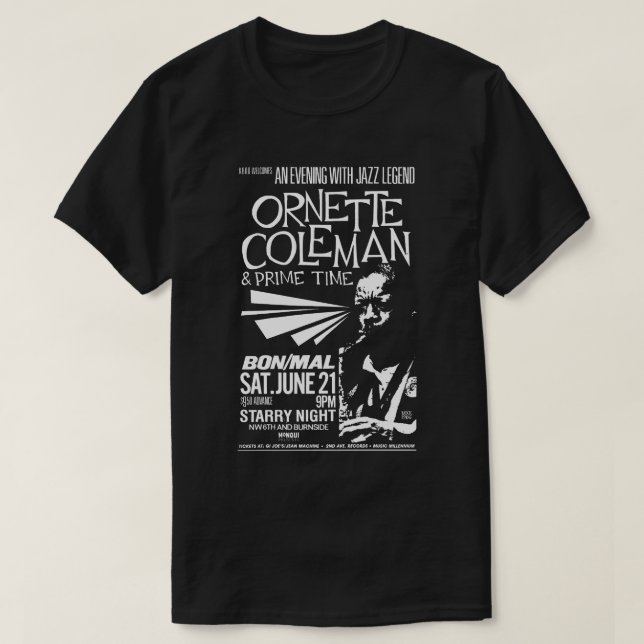 Ornette Coleman & Prime Time T Shirt (Design framsida)